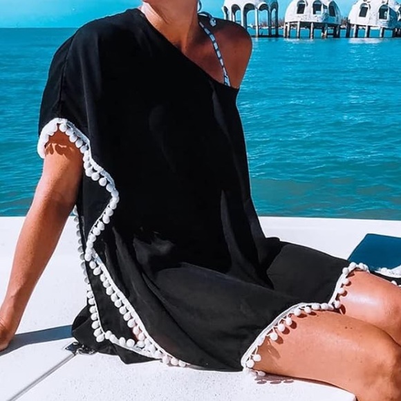 Swim | Pom Pom Swim Cover Up | Poshmark